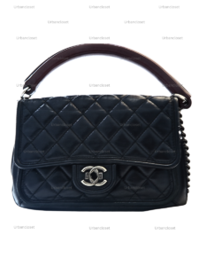 CHANEL PRESTIGE FLAP BAG QUILTED CALFSKIN LARGE BLACK