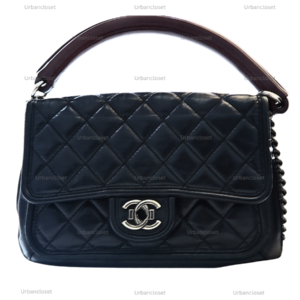 CHANEL PRESTIGE FLAP BAG QUILTED CALFSKIN LARGE BLACK