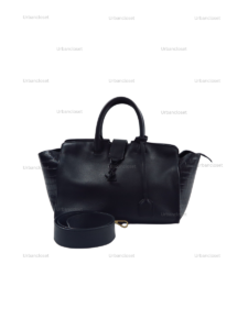YSL SAINT LAURENT DOWNTOWN CABAS LEATHER TOP HANDLE BAG – BLACK