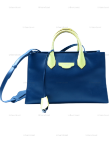 Balenciaga All Afternoon Bag Navy Blue Yellow Handle